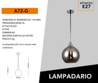 Lampadario a Sospensione Design Moderno Universo - A72-G - immagine 4