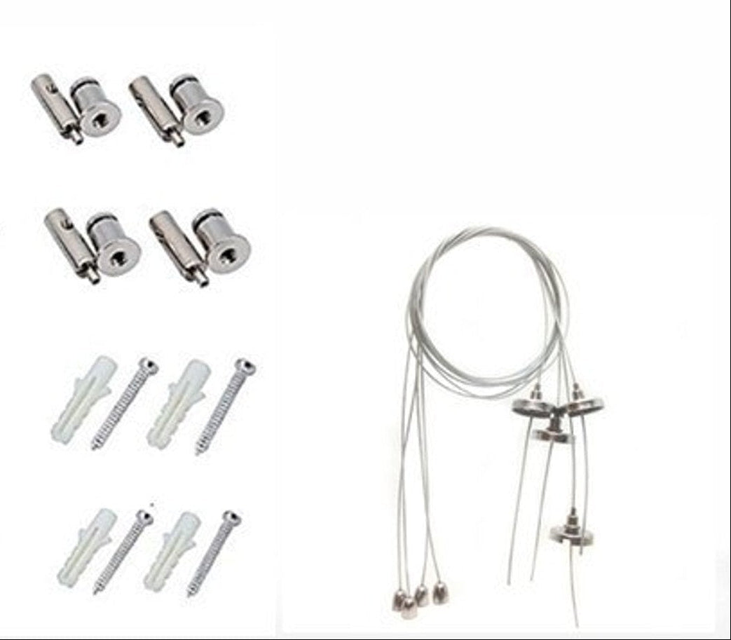 Kit Sospensione UNIVERSO per Pannelli LED 30x30 60x60 120x60 120x30 | Cavo 1.2 Metri