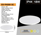 Plafoniera LED Circolare SMD Esterno UNIVERSO ES-PN300-3C - immagine 7