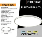 Plafoniera Ultra Slim SMD LED Rotonda UNIVERSO LV-230-B3C - immagine 7