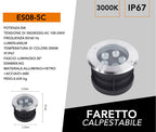 Faretto Segnapasso Calpestabile LED da Interramento 5W SMD - immagine 4