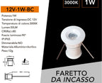 Punto Luce Faretto LED da Incasso 1W 12V DC UNIVERSO - immagine 8