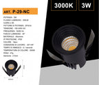 Faretto LED Rotondo da Incasso Nero 3W - CCT Selezionabile - immagine 4