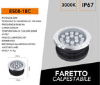 Faretto Segnapasso Calpestabile LED da Interramento 18W SMD - immagine 4