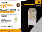 Lampadina LED G9 Universo SPARAC-G9-2.5W-CE1 - 2.5W Tubolare - immagine 5
