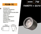 Faretto COB LED Spot Light Universo FCOB-7 - 7W, CRI≥90, per - immagine 8