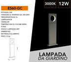 Lampada LED da Giardino 12W - Alluminio Grigio, Fissaggio a - immagine 5
