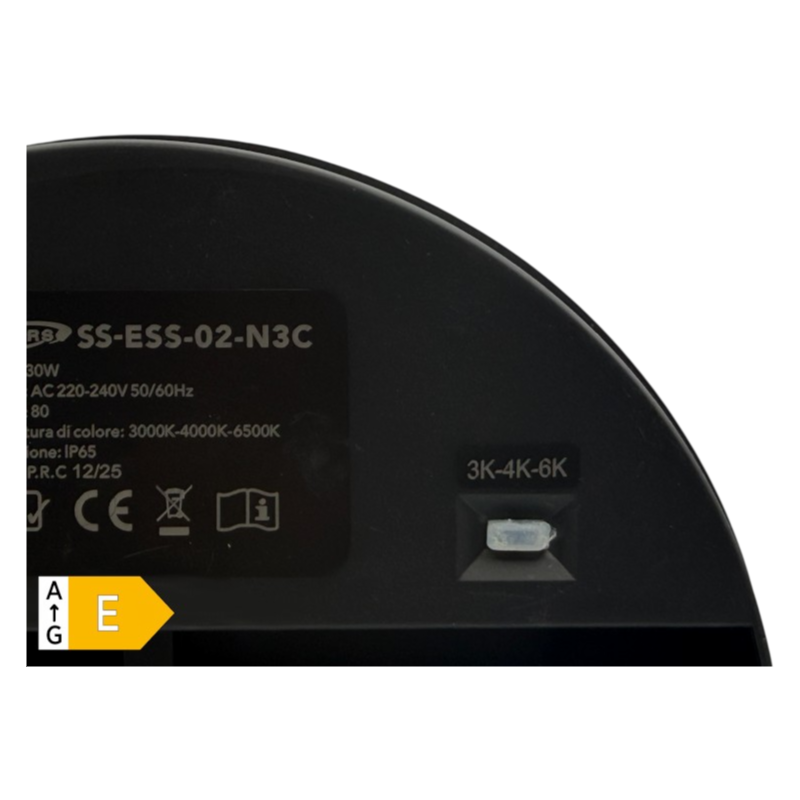 Plafoniera SMD LED Circolare con Sensore UNIVERSO SS-ESS-02N3C 30W | Switch CCT 3000K-4000K-6500K IP65