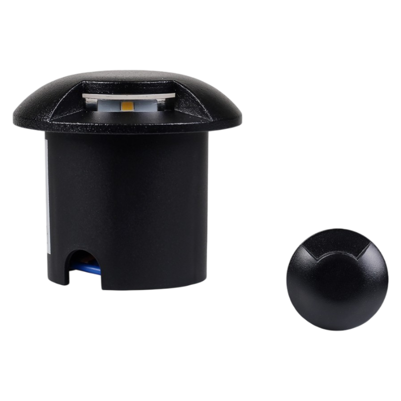 Universo Punto Luce LED SMD 1W Segnapasso da Interramento IP67 Singola Finestra Colore Nero - 3000K 4000K