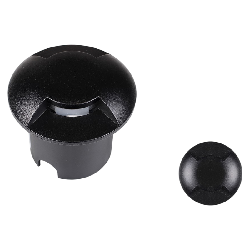Universo Punto Luce LED SMD 1W Segnapasso da Interramento IP67 Doppia Finestra Colore Nero - 3000K 4000K