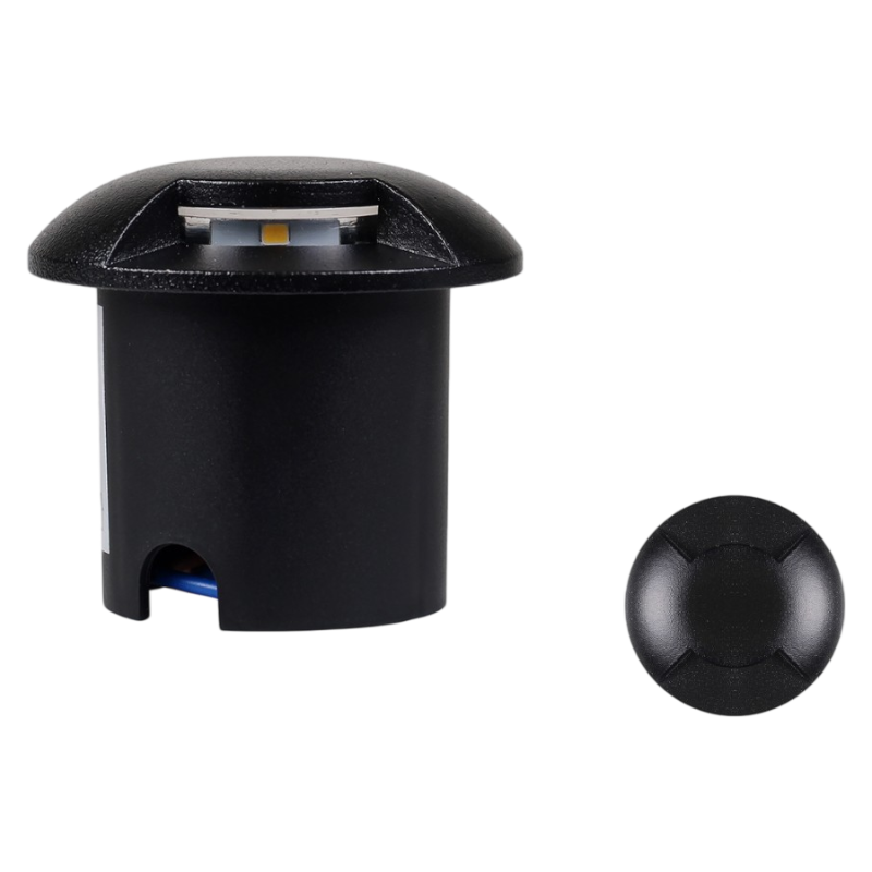 Universo Punto Luce LED SMD 1W Segnapasso da Interramento IP67 Doppia Finestra Colore Nero - 3000K 4000K