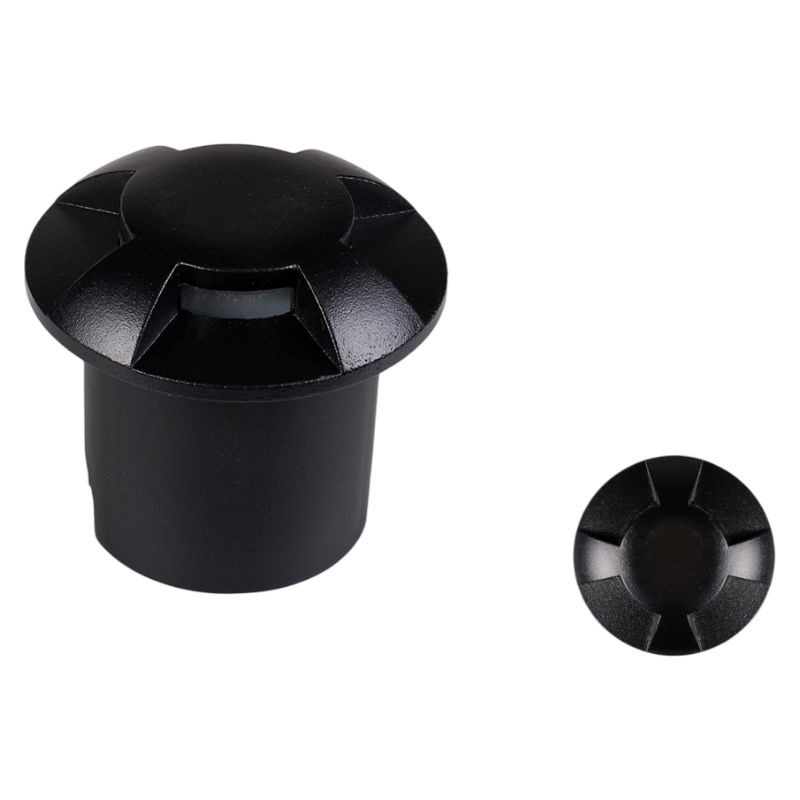 Universo Punto Luce LED SMD 1W Segnapasso da Interramento IP67 4 Finestre Colore Nero - 3000K 4000K