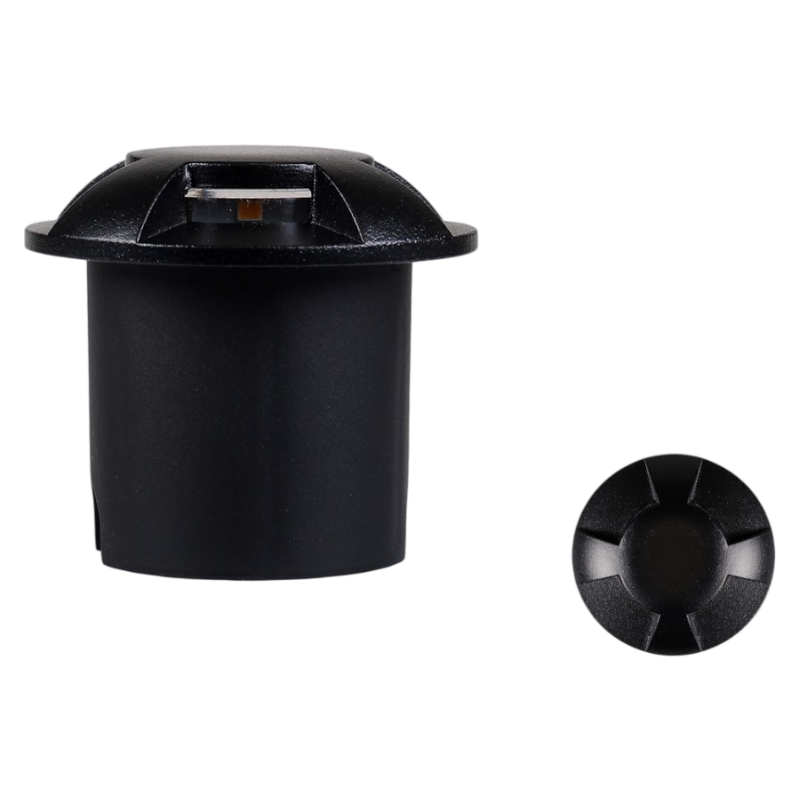 Universo Punto Luce LED SMD 1W Segnapasso da Interramento IP67 4 Finestre Colore Nero - 3000K 4000K