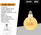 Lampadina LED E27 Universo G125-HELLO - 4W, Globo G125 a - immagine 3