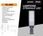 Proiettore Faro Armatura Stradale LED Universo RC-50N - 50W - immagine 7