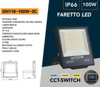 Proiettore SMD LED Slim UNIVERSO GN116-100W-3C 100W - CCT - immagine 7
