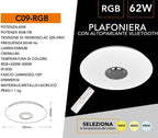 Plafoniera LED Circolare 62W RGB 3in1 - Effetto Cielo - immagine 3