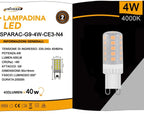Confezione da 5 Pezzi Universo SPARAC-G9-4W-CE3-N - immagine 3
