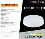 Plafoniera SMD LED Circolare Esterno UNIVERSO ESS-01-3C 18W - immagine 7