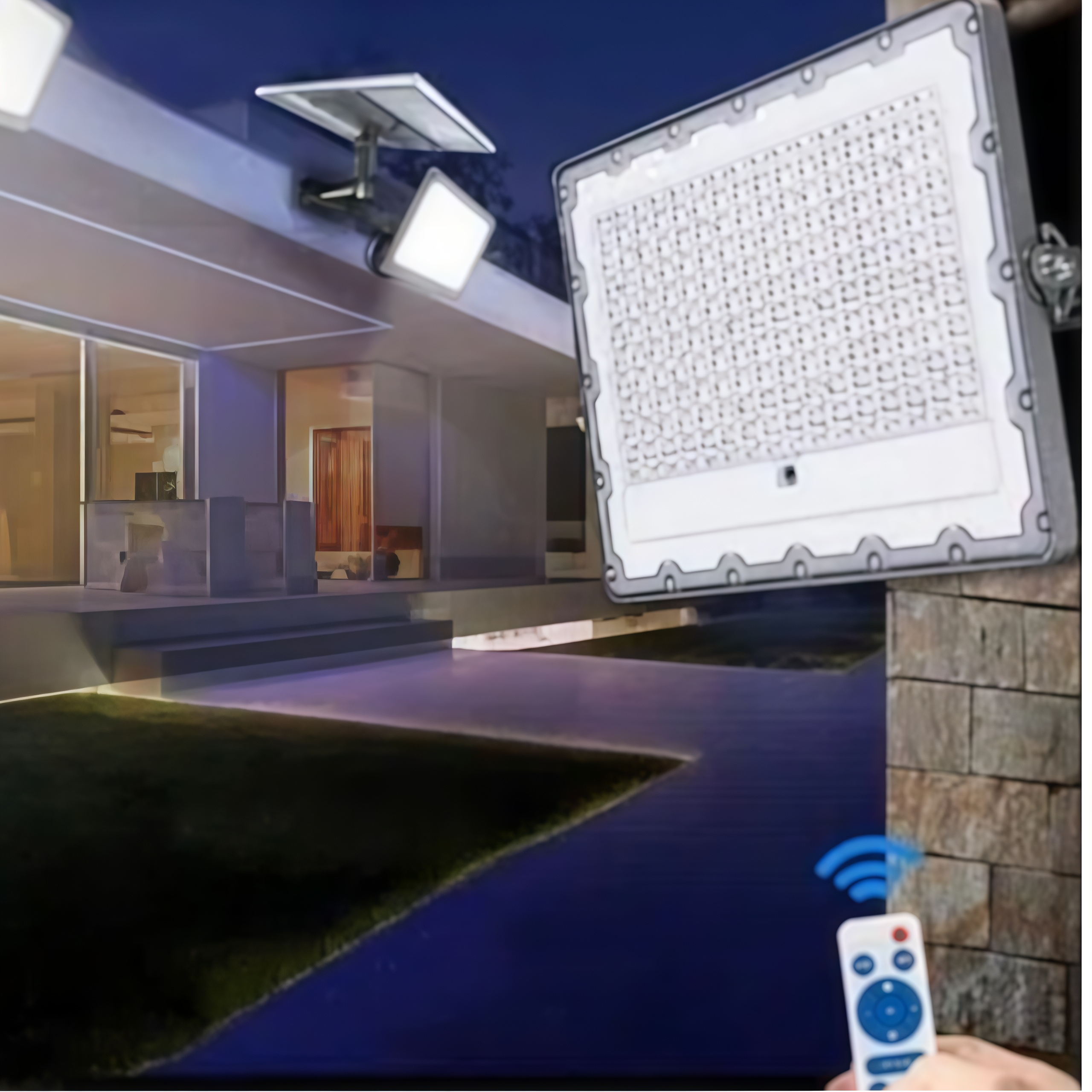Proiettore LED a Batteria con Pannello Solare UNIVERSO SL-200W | 200W Dimmerabile IP65 Bianco Freddo 6500K