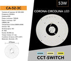 Plafoniera Circolare LED Magnetica T9 CCT 3in1 53W Ø27cm - immagine 4