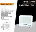 Proiettore SMD LED Slim UNIVERSO EK05-30W-B 30W - CCT - immagine 2