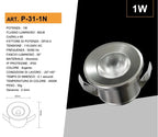 Faretto LED Rotondo da Incasso Acciaio Satinato 1W UNIVERSO - immagine 6