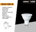 Confezione da 10 Pezzi Universo – Lampadina LED GU10 10W, Faretto Spotlight 110°, 720 Lumen, CCT 3000K/4000K/6500K