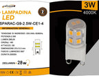Lampadina LED G9 Universo SPARAC-G9-2.5W-CE1 - 2.5W Tubolare - immagine 3