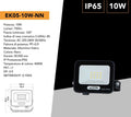 Proiettore SMD LED Slim UNIVERSO EK05-10W-N 10W | CCT Selezionabile 3000K-4000K-6500K IP65 Nero