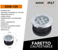 Faretto Segnapasso Calpestabile LED da Interramento 12W SMD Power LED da Esterno IP67