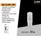 UNIVERSO G9-2.5W-O MINI LAMPADINA BULB SPOTLIGHT SMD LED - immagine 3
