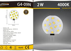 UNIVERSO G4-09 LAMPADINA LED G4 SPOTLIGHT 2/2.5W BULD DISC - immagine 4