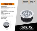 Faretto Segnapasso Calpestabile LED da Interramento 18W SMD Power LED IP67
