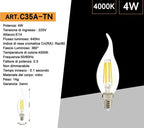 Confezione da 10 Pezzi Universo C35A-T - Lampadina LED - immagine 3