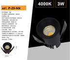 Faretto LED Rotondo da Incasso Nero 3W - CCT Selezionabile - immagine 7