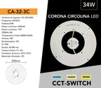 Circolina Magnetica Neon LED Piastra Disco Anello - CA-32-3C - immagine 6