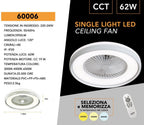 Ventilatore da Soffitto Universo 19W con Lampada LED 62W - immagine 4