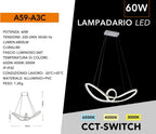 Lampadario LED a Sospensione Intrecciato Universo A59-A3C - immagine 5