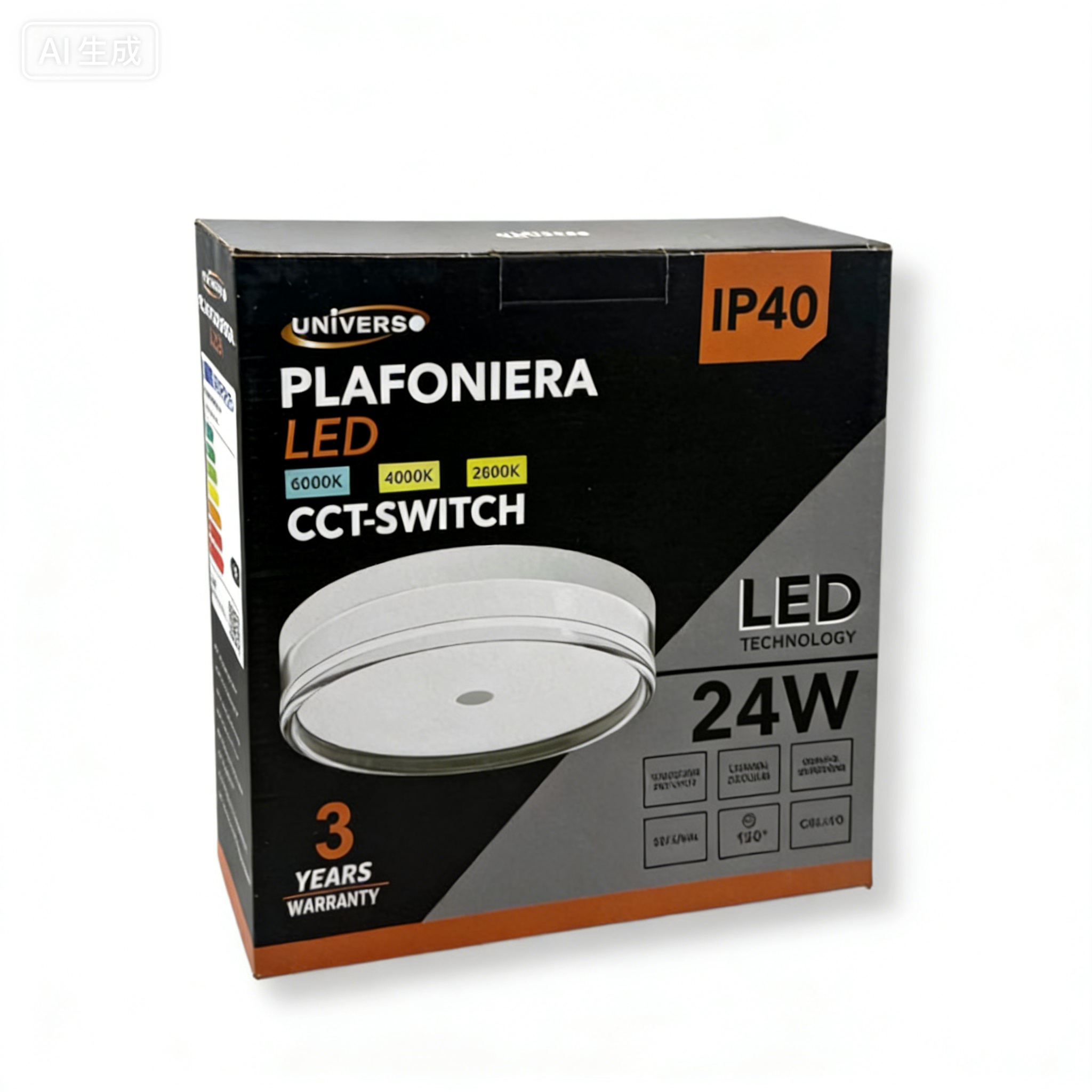 Plafoniera Circolare SMD LED UNIVERSO BL300-B3C 24W | Switch CCT 3in1 IP44