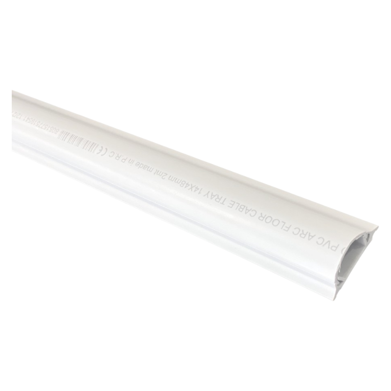 Canalina Passacavi in PVC con Biadesivo Bianco 14x48mm | Lunghezza 2 Metri