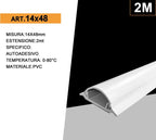 Canalina Passacavi in PVC con Biadesivo Bianco 14x48mm - immagine 3
