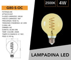 Lampadina LED E27 Universo G80-S-OC - 4W, Globo G80 a - immagine 3