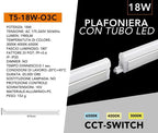 Universo T5-18W-O3C Tubo Neon LED SMD Plafoniera T5 - immagine 7