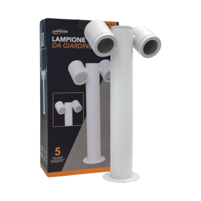 Lampione da giardino UNIVERSO 539PB-B440-B 45 cm con diffusori orientabili attacco GU10 IP44 per esterno