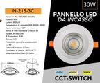 Faretto LED da Incasso Rotondo Universo N-215-3C - 30W COB - immagine 3
