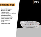 Striscia LED Flessibile RGB UNIVERSO 50M-24V-RGB - 500W SMD - immagine 4
