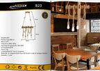 Lampadario a Sospensione Country - Corda Canapa e Bambù, 4 - immagine 3