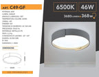 Plafoniera LED SMD Circolare UNIVERSO C49-G 46W 3680 Lumen - immagine 7