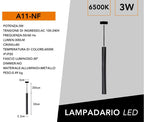Lampadario Applique a Sospensione di Forma Cilindrica - 3W - immagine 6